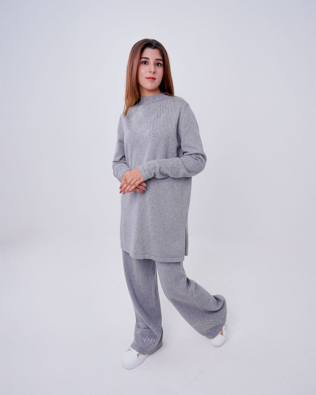 Women’s Ribbed Knit Matching Two-Piece Set