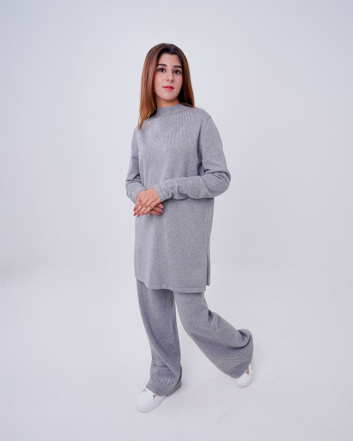 Women’s Ribbed Knit Matching Two-Piece Set