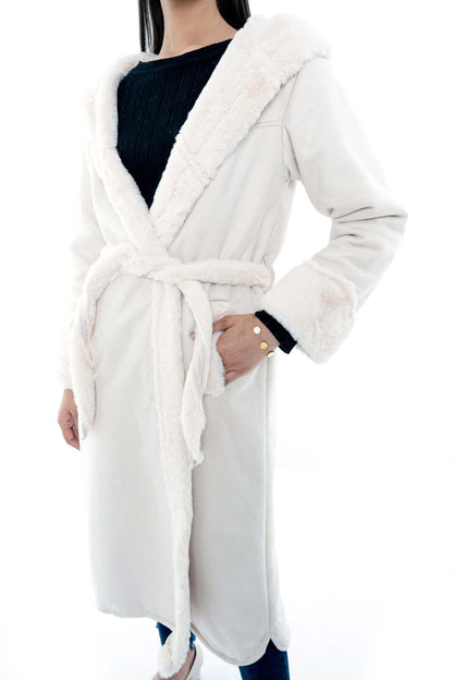 Women's Faux Fur Lined Winter Robe