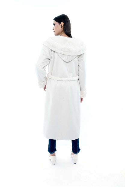 Women's Faux Fur Lined Winter Robe