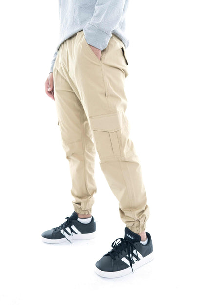 Men's Light Khaki Cargo Joggers