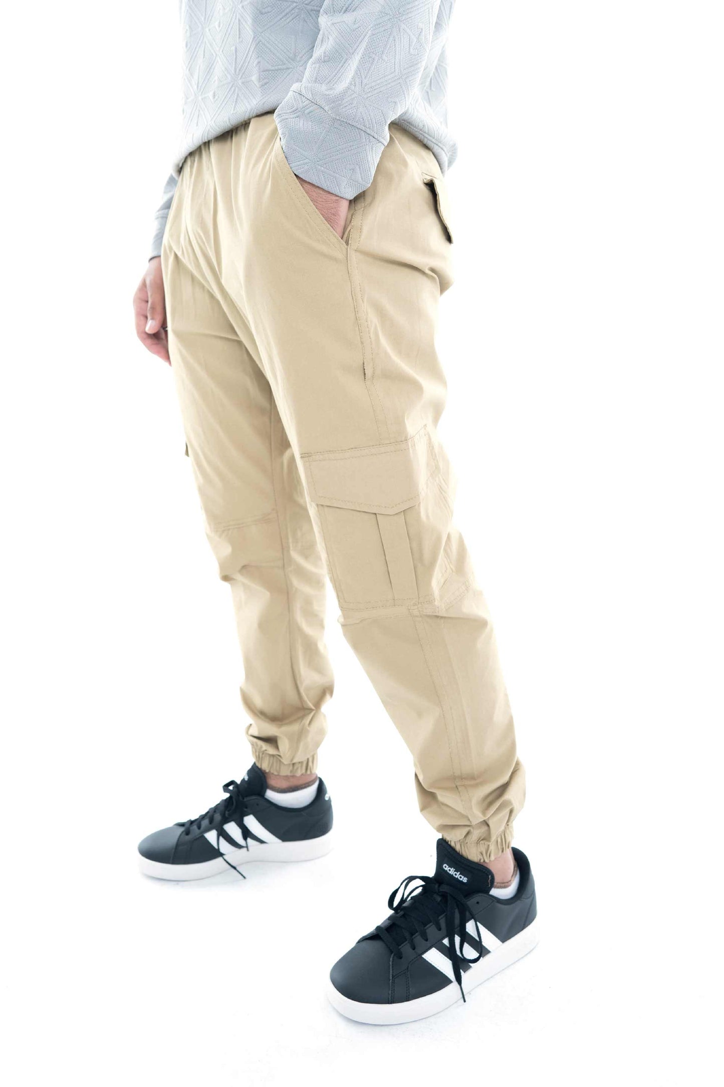 Men's Khaki Cargo Joggers