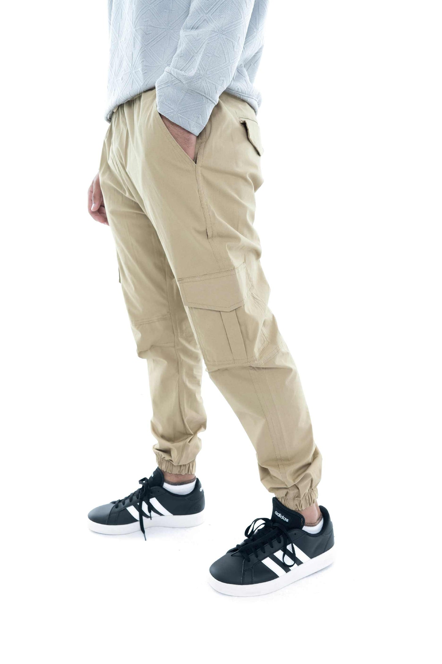 Men's Light Khaki Cargo Joggers