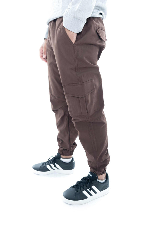 Men's Brown Cargo Joggers