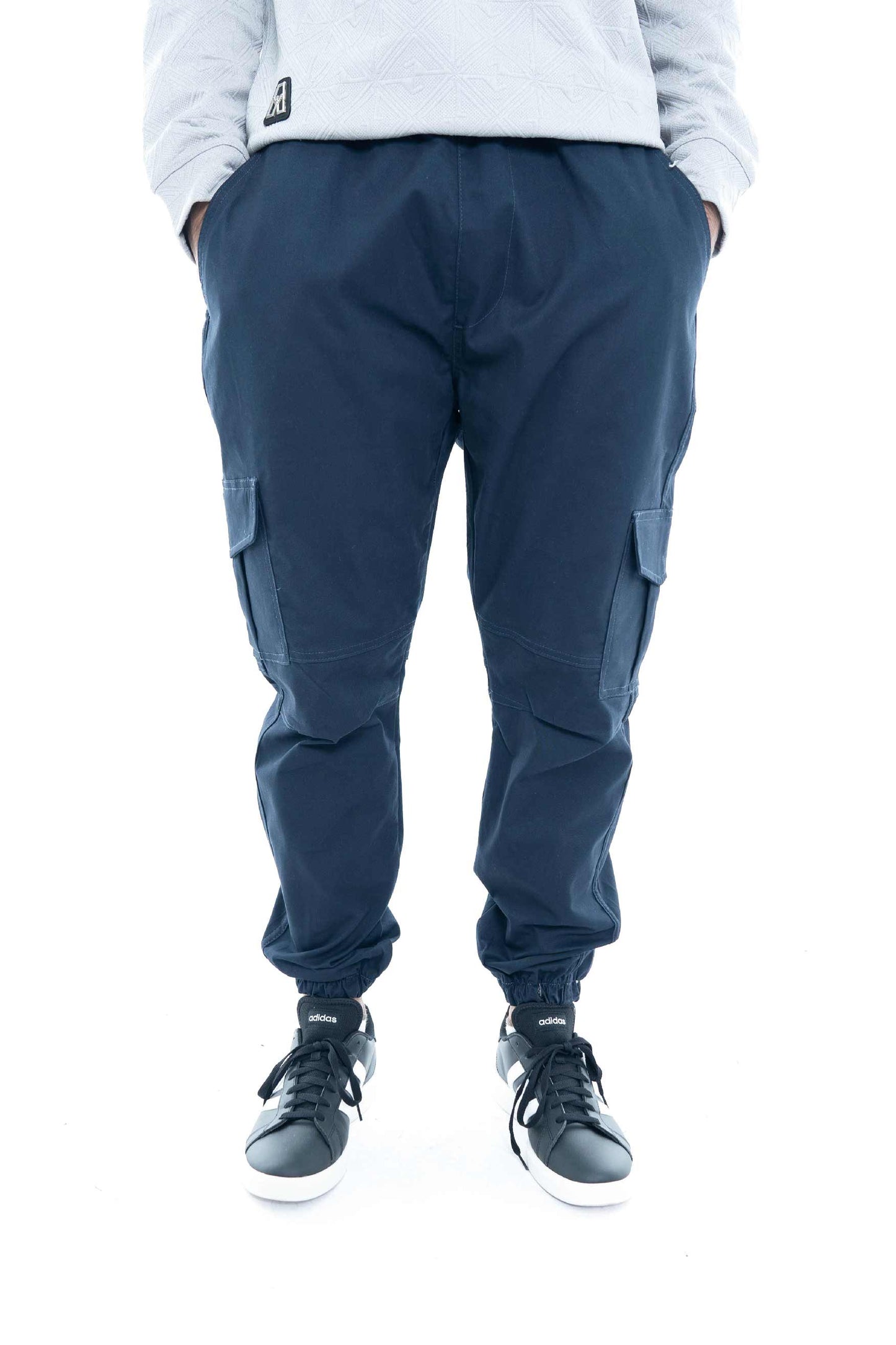 Men's Navy Blue Cargo Joggers