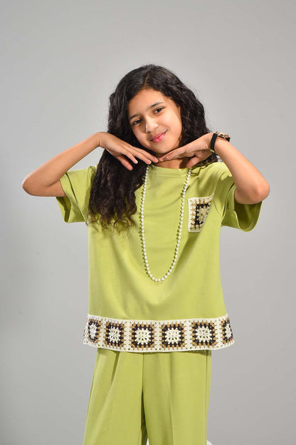 Girls' Olive Green Co-ord Set