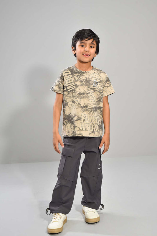 Boys Tie-Dye T-Shirt and Cargo Pants Set