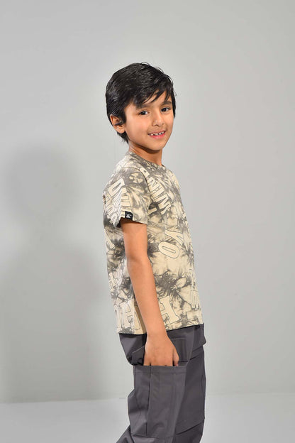 Boys Tie-Dye T-Shirt and Cargo Pants Set