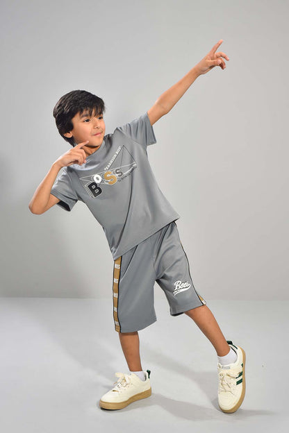 Grey Boss T-Shirt & Shorts