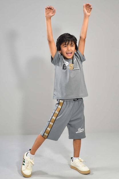 Grey Boss T-Shirt & Shorts