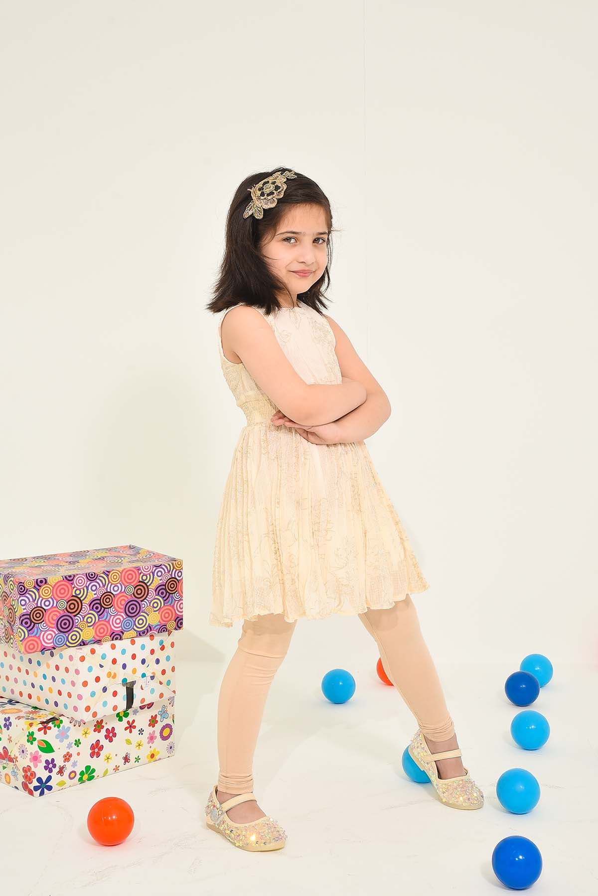 Sleeveless Party Frock for Girls