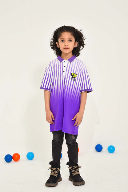 Striped Purple Polo Shirt