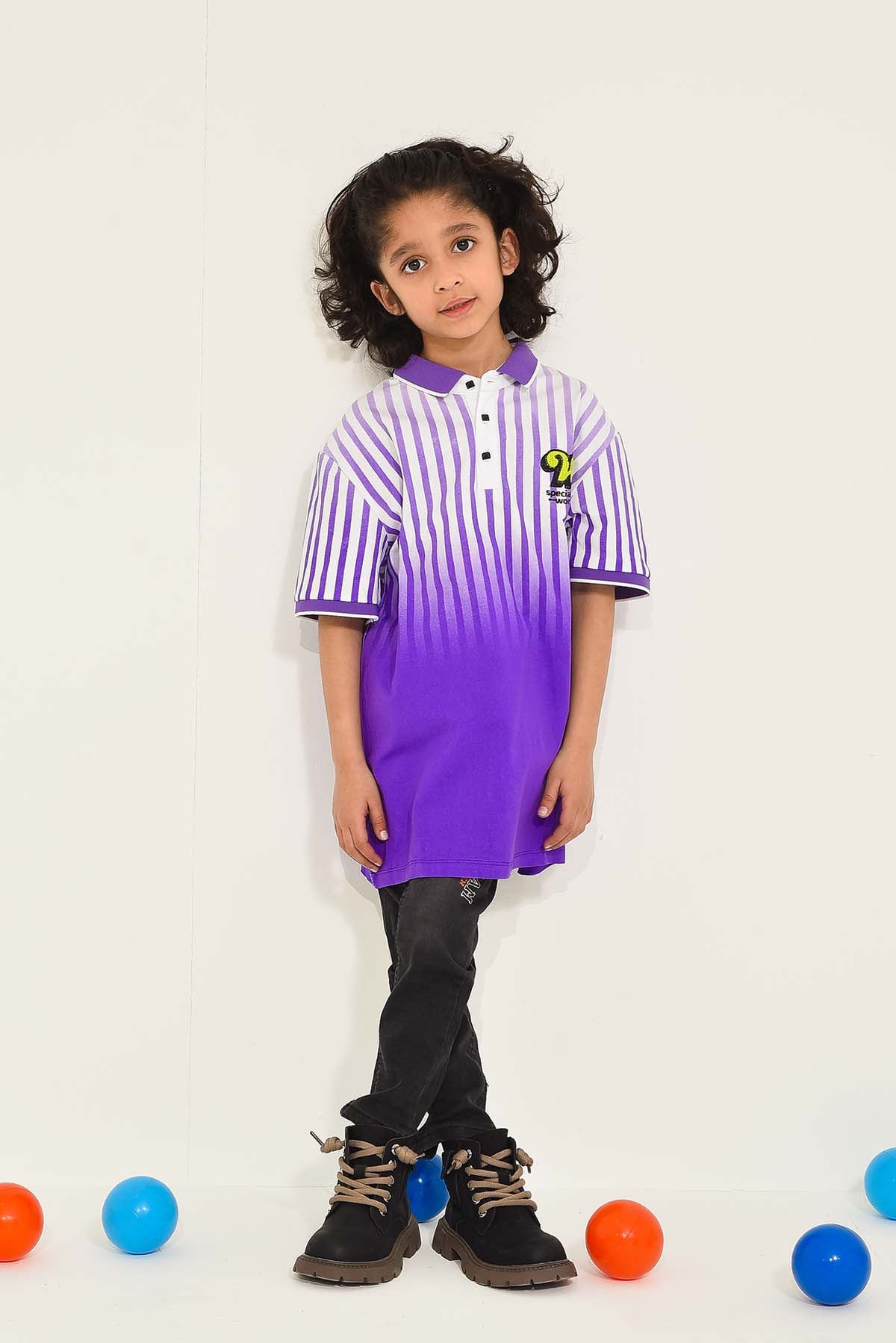 Striped Purple Polo Shirt