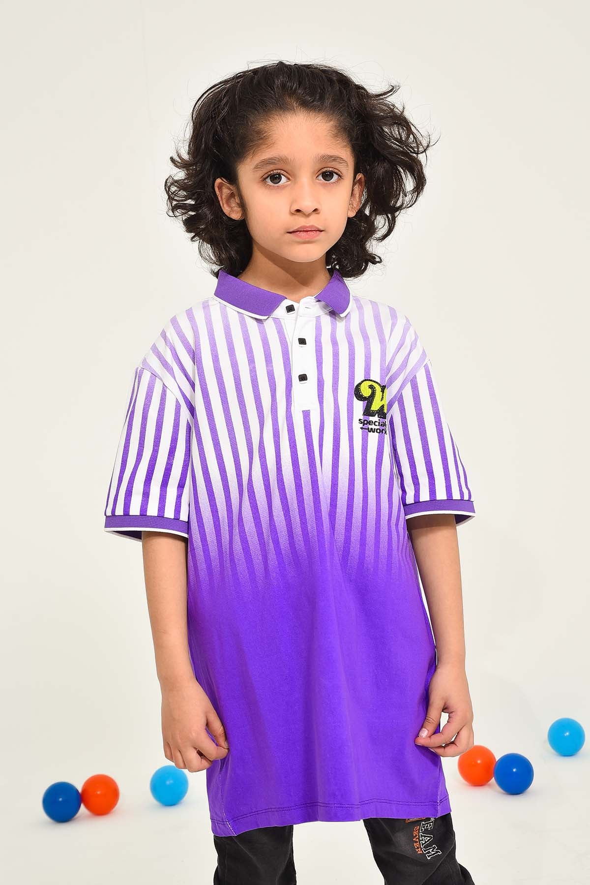 Striped Purple Polo Shirt