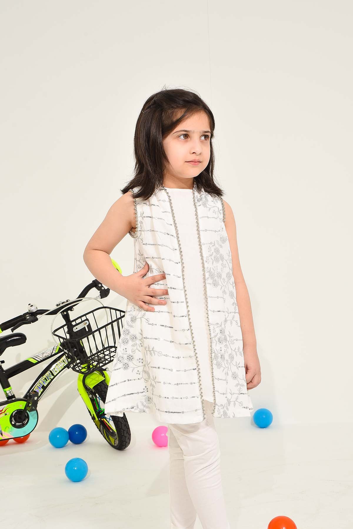 Floral Embroidered Frock for Girls