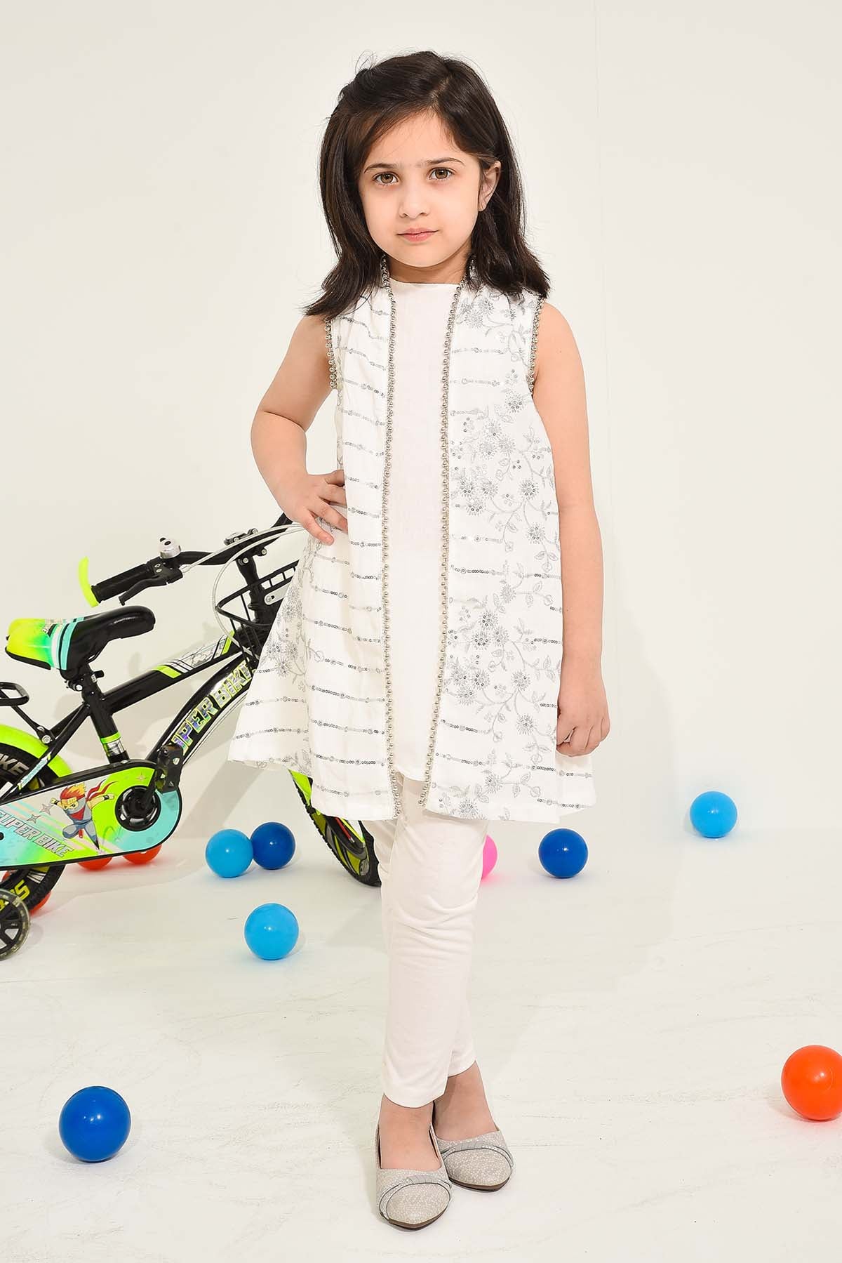 Floral Embroidered Frock for Girls