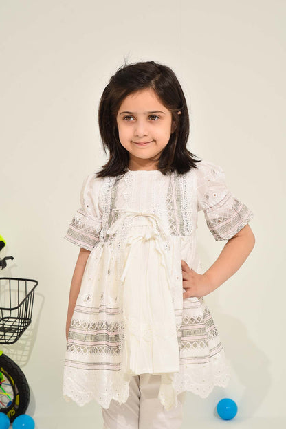 Elegant White Lace Dress for Girls