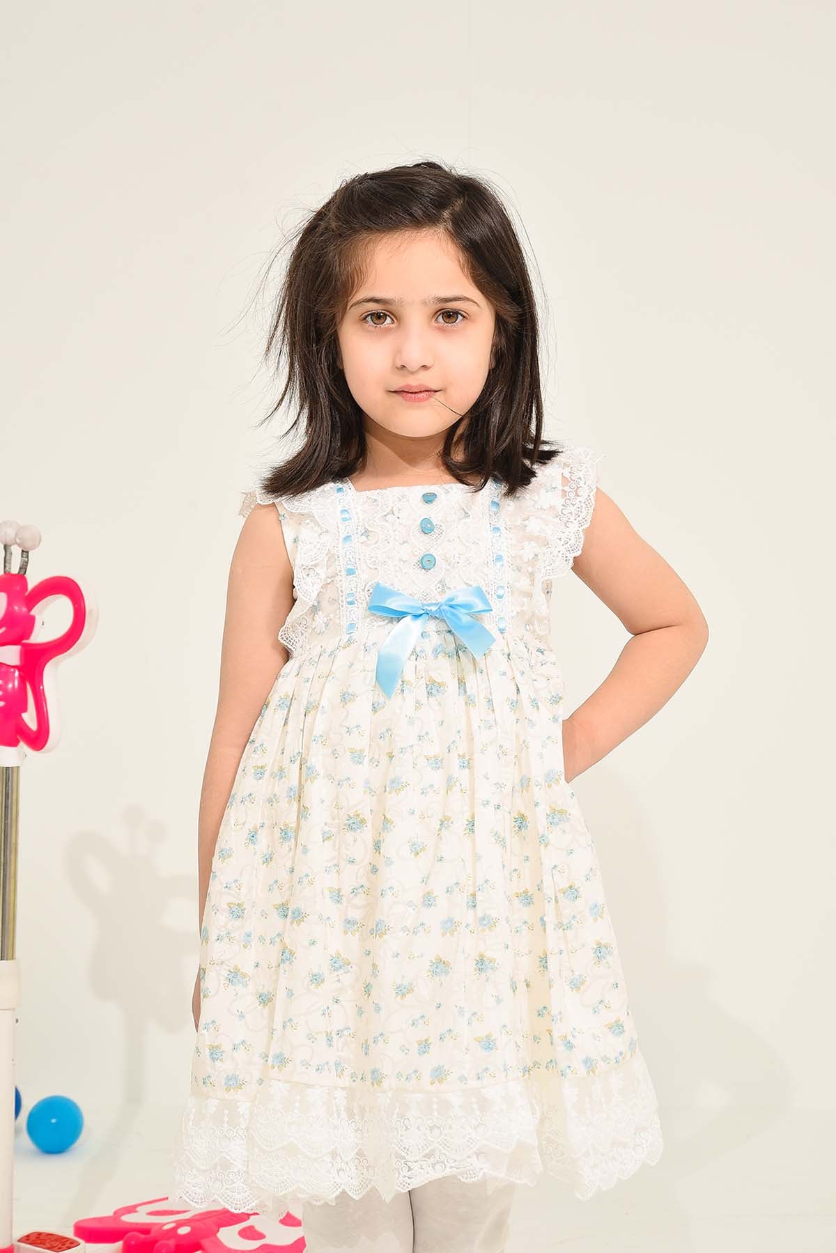 Girls' Floral Lace Frock