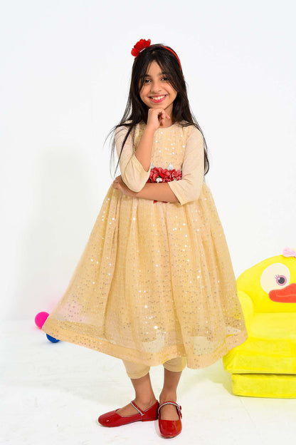 Girls' Golden Elegance Frock