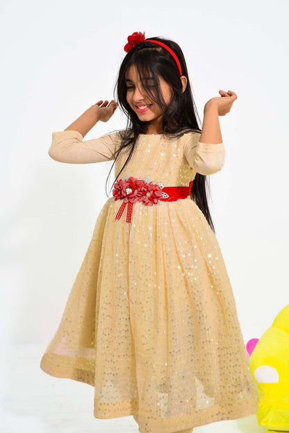 Girls' Golden Elegance Frock