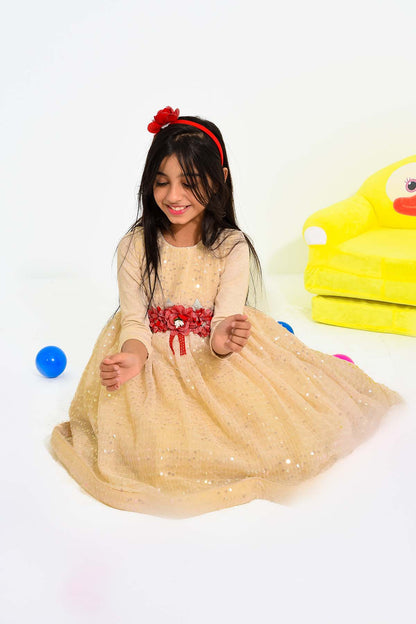 Girls' Golden Elegance Frock