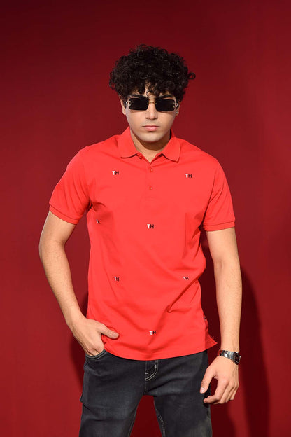 Men's Red Polo T-Shirt