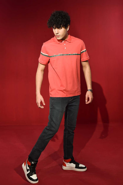 Men's T-Shirt with Stylish Stripe Detail