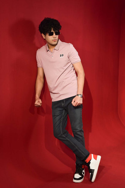 Men's Light Pink Polo T-Shirt