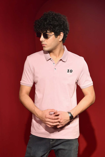 Men's Light Pink Polo T-Shirt