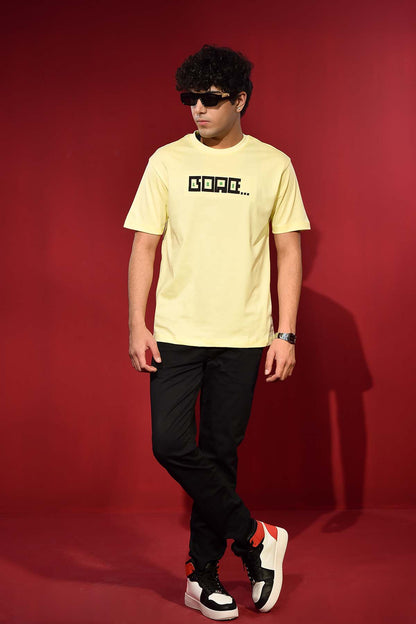 Yellow Round Neck T Shirt With Logo