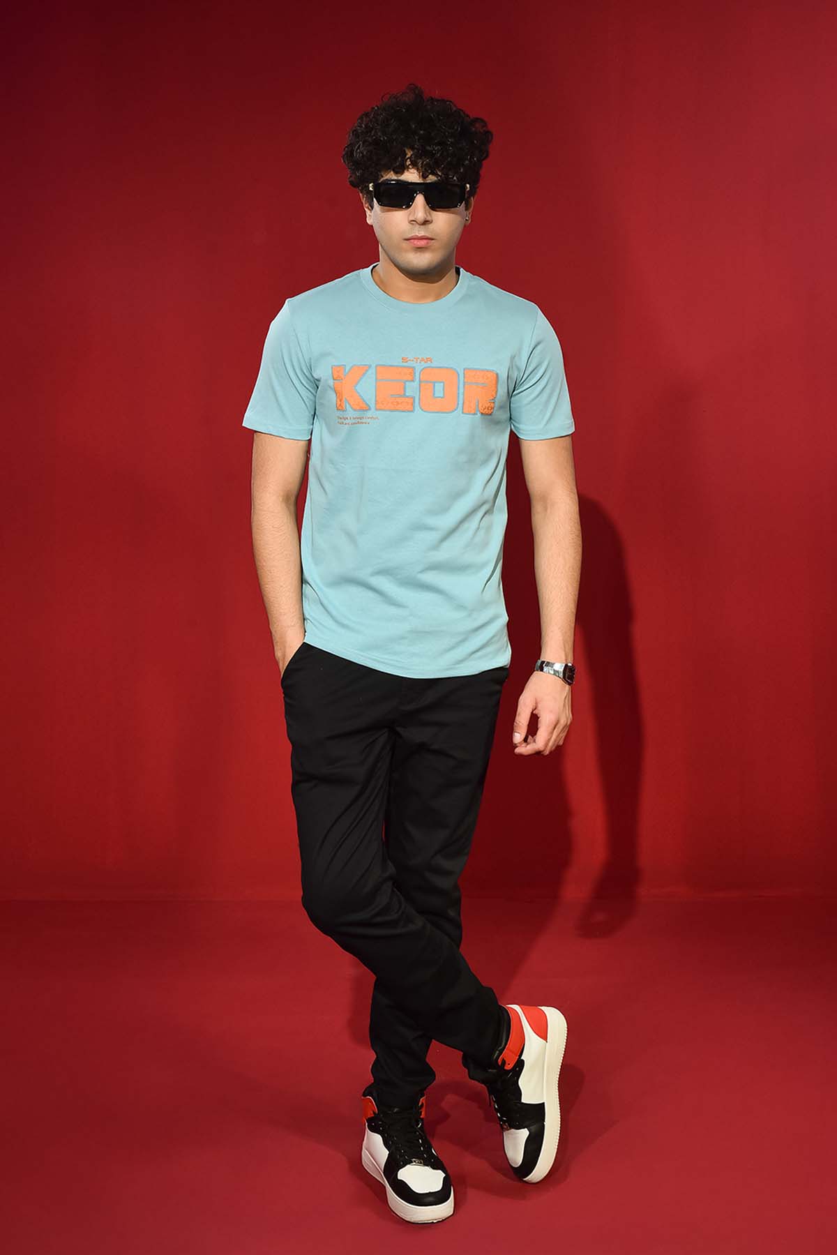 Sky Blue T Shirt With Logo