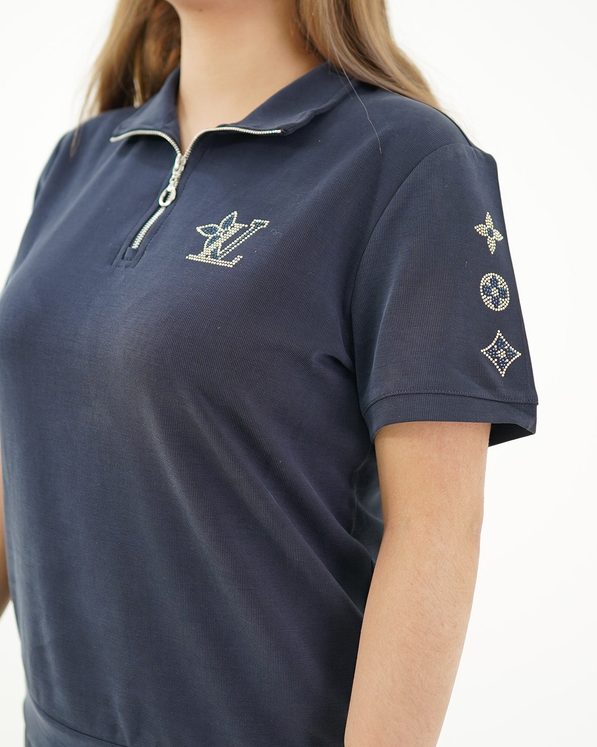 Midnight Blue Polo Zip Set