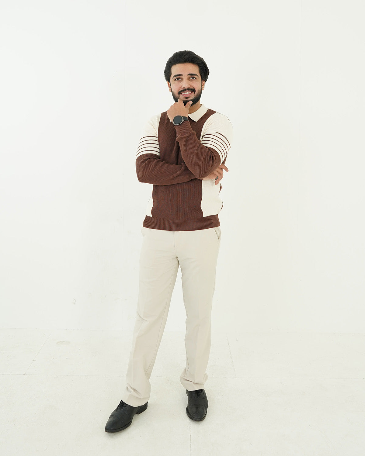 Zip Neck Polo Sweater