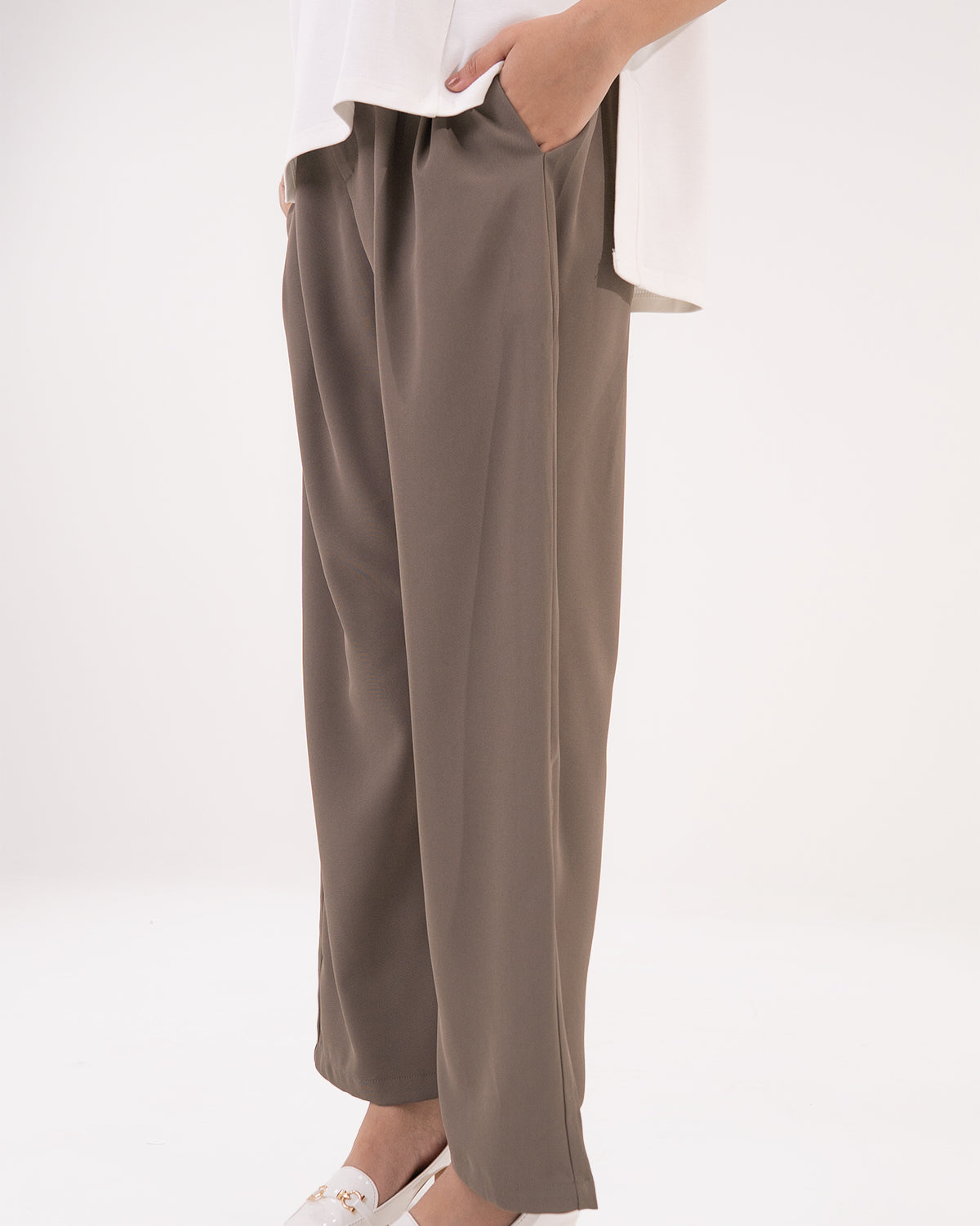 Dim Grey Pleated Pants