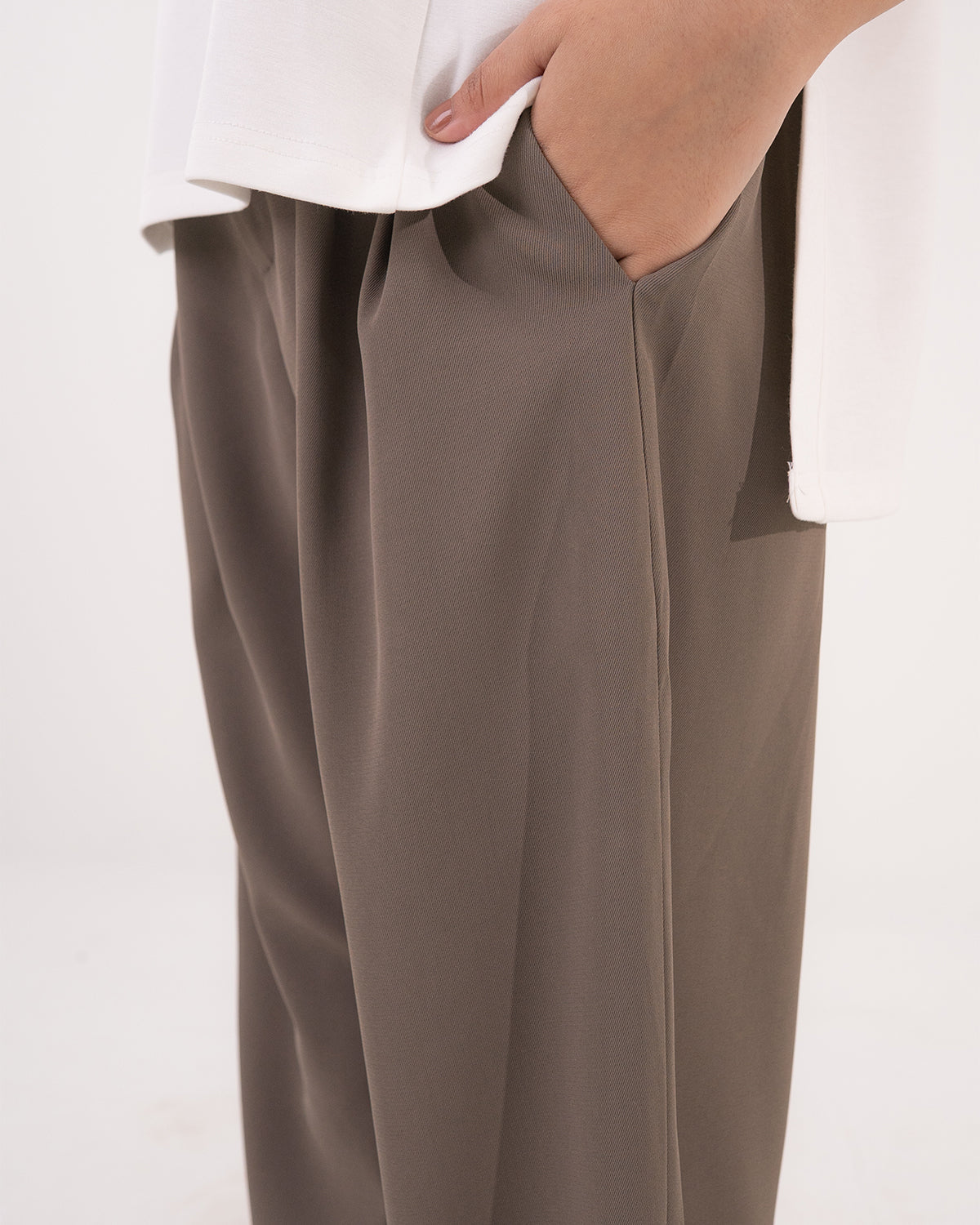 Dim Grey Pleated Pants