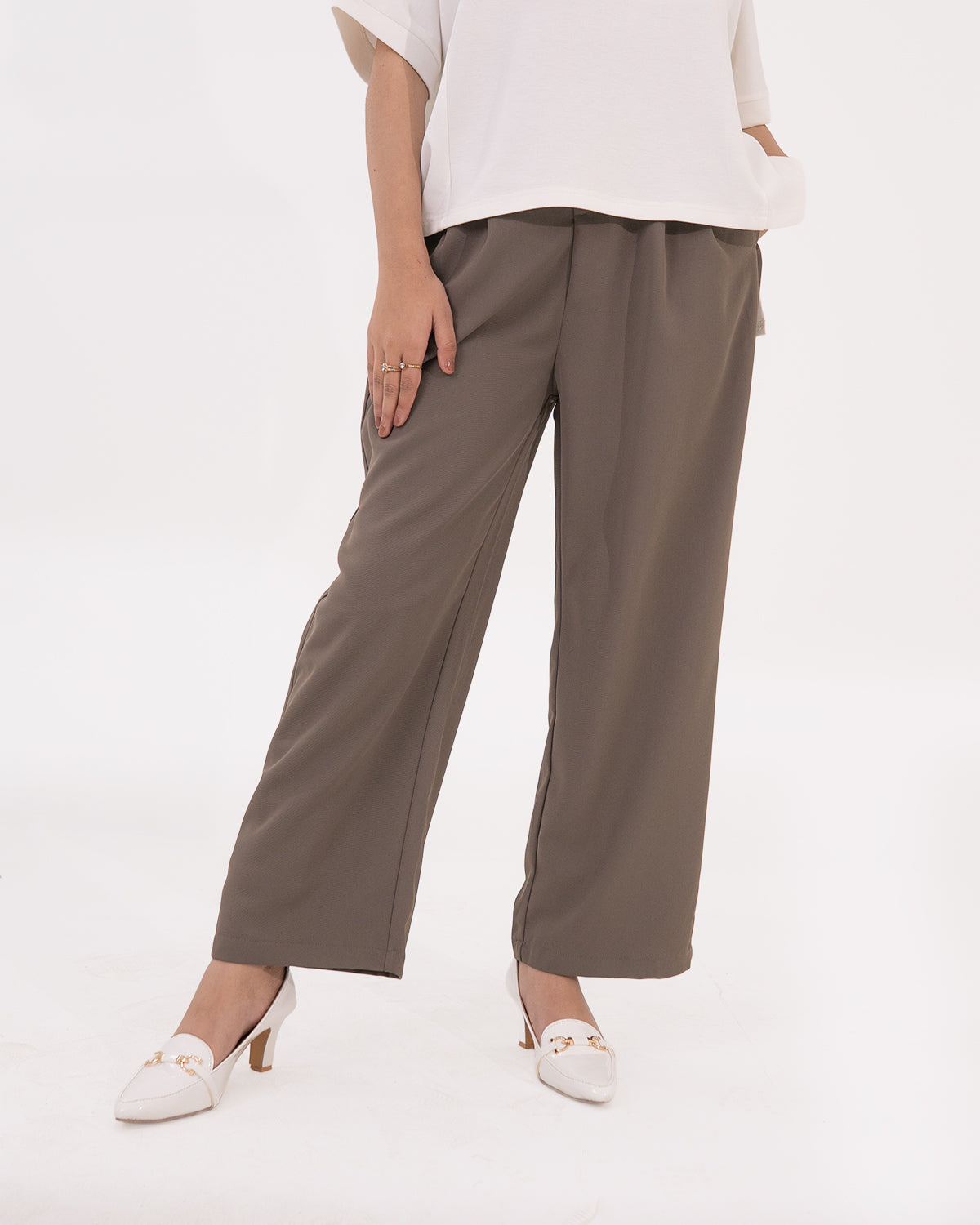 Dim Grey Pleated Pants