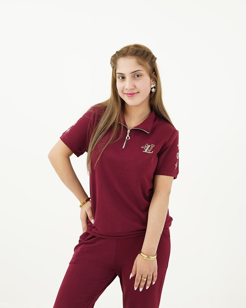 Maroon Polo Zip Tracksuit
