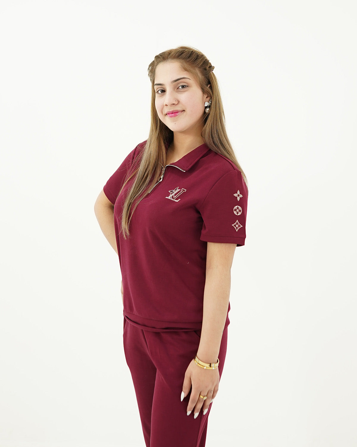 Maroon Polo Zip Tracksuit