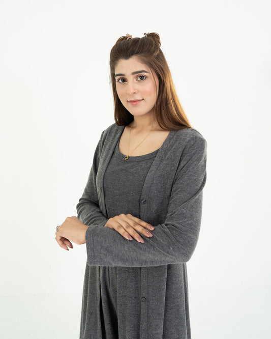 Grey Long Top 2pc Set