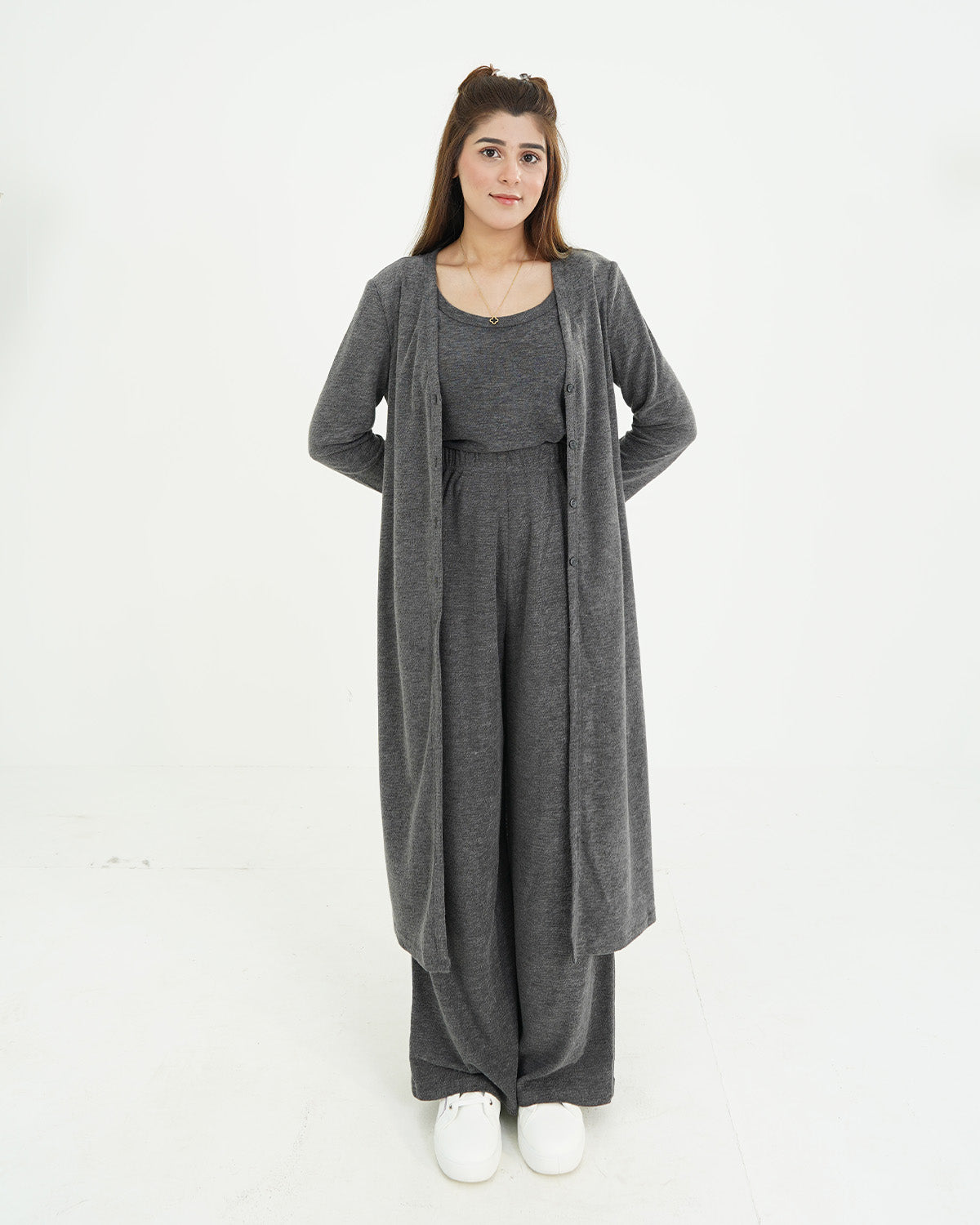 Grey Long Top 2pc Set