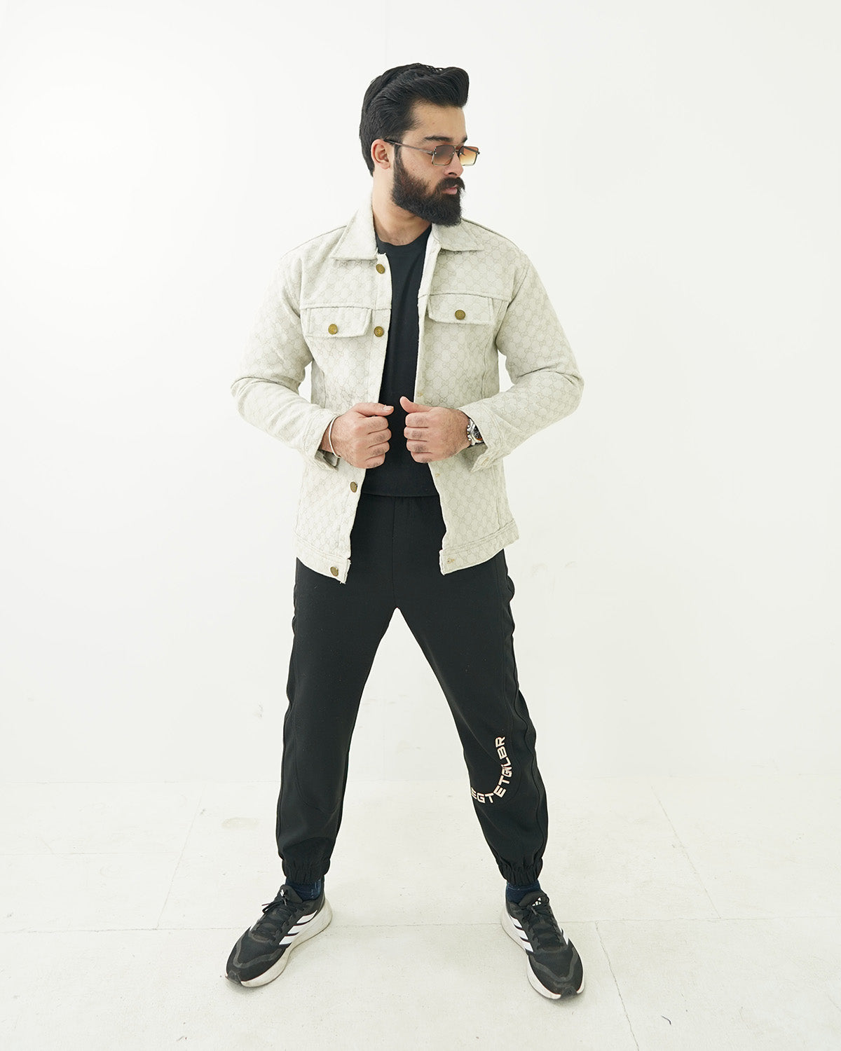 Ash White Box Weave Jacket