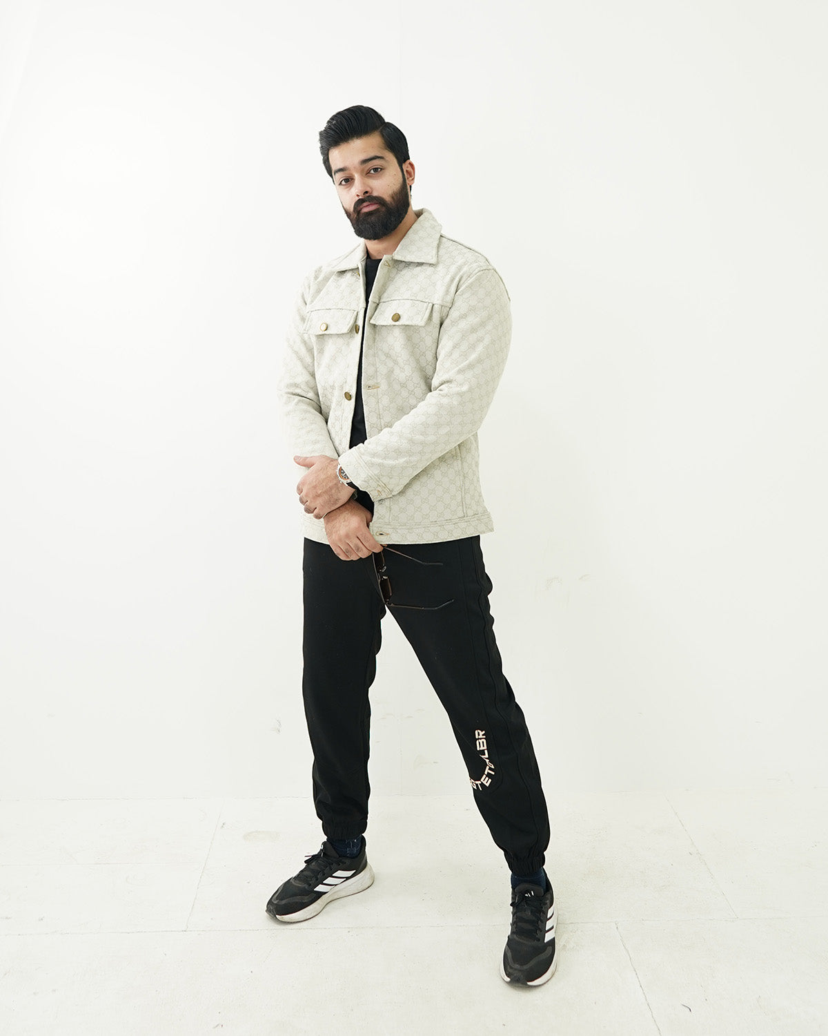 Ash White Box Weave Jacket