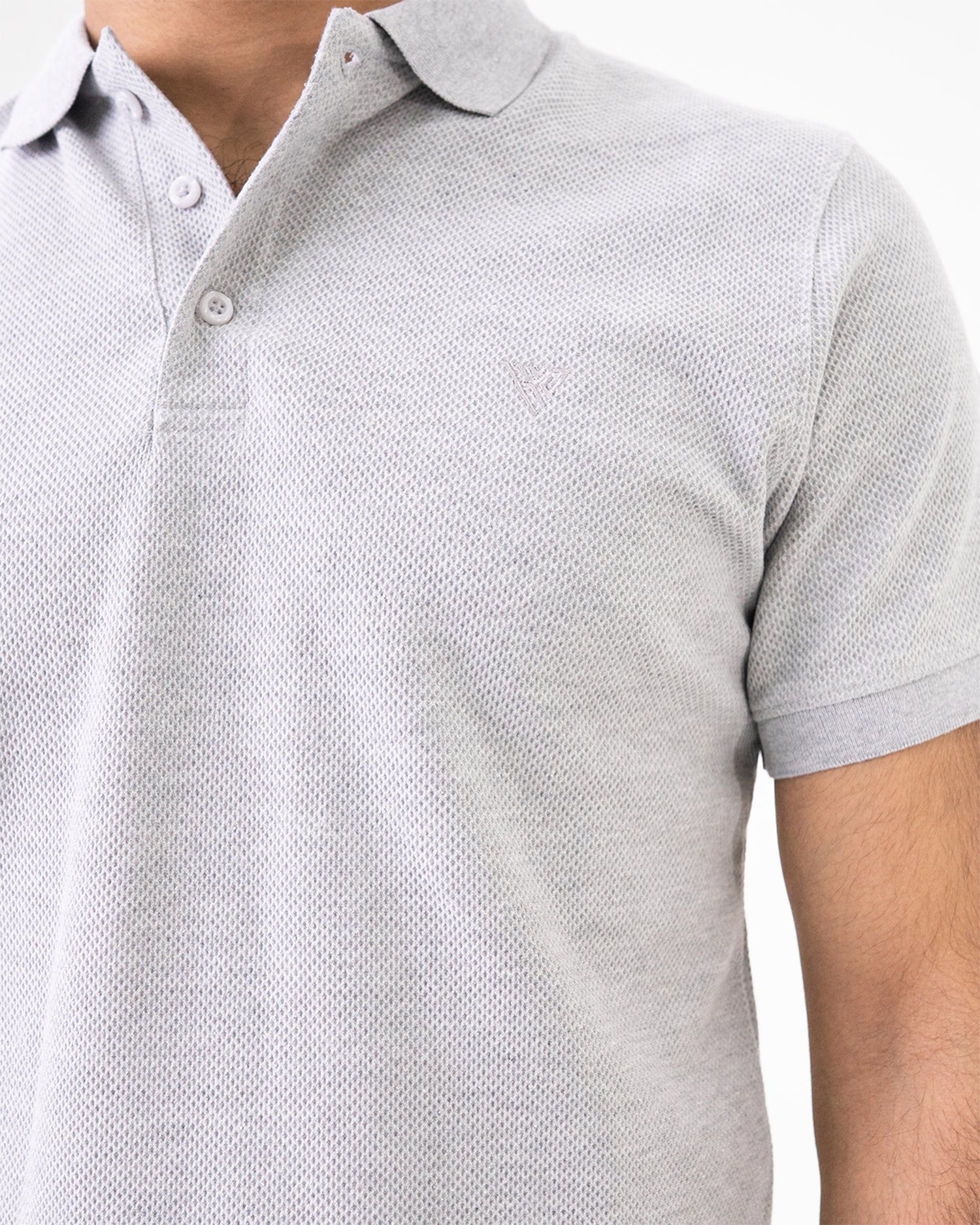 Grey Knit Polo