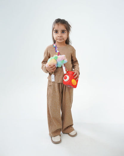 Brown Full Sleeves Shirt and Trouser For Girls