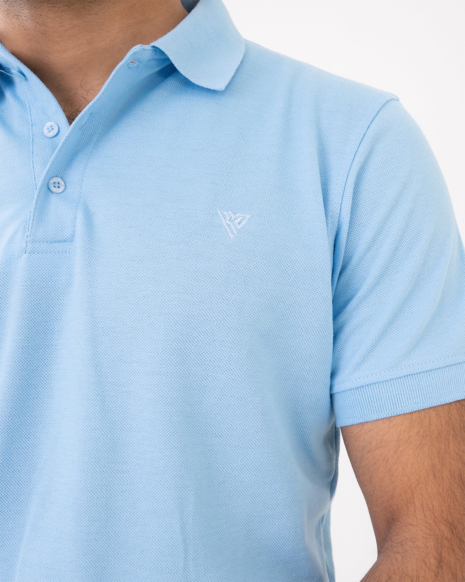 Sky Blue Knit Polo