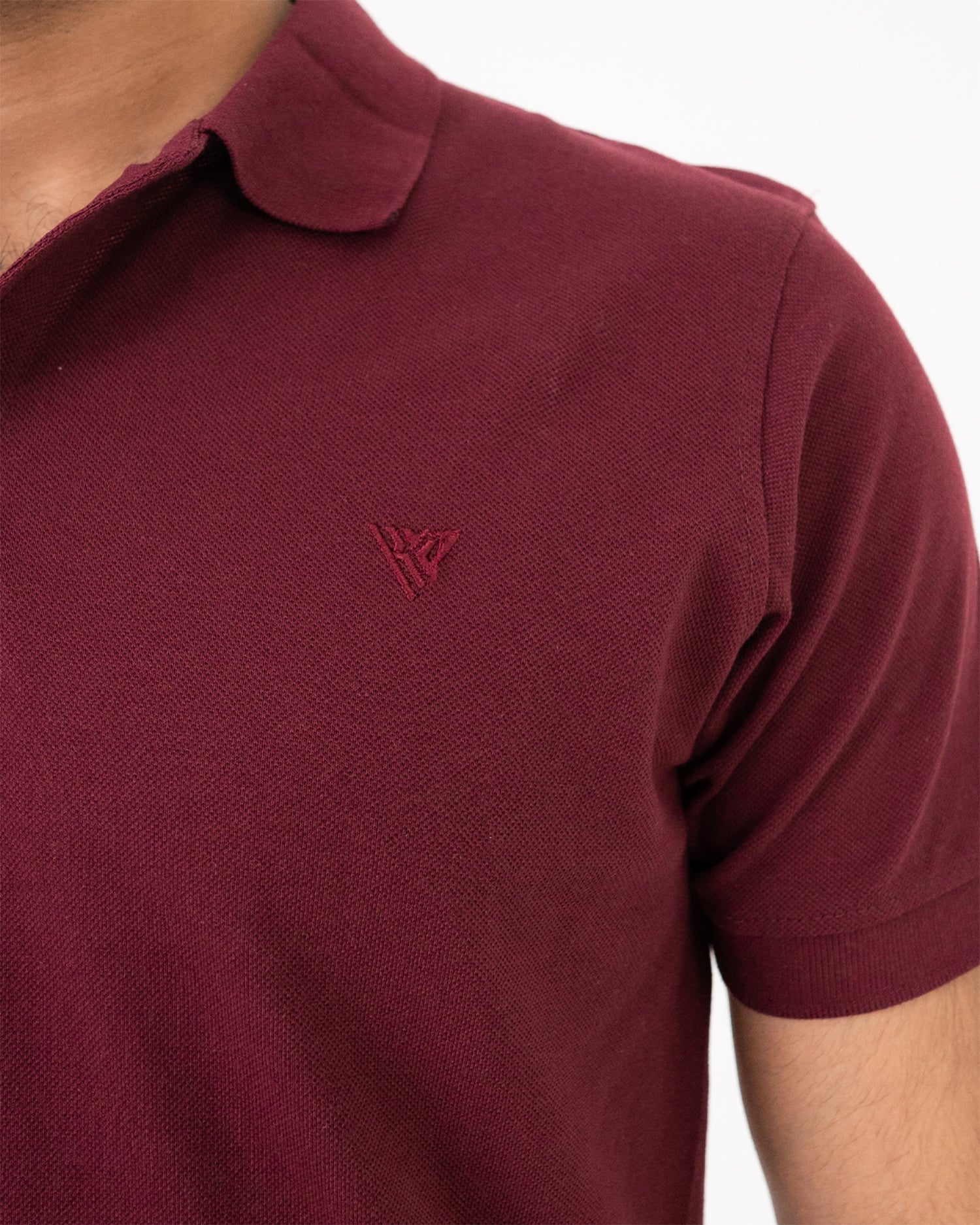 Maroon Knit Polo
