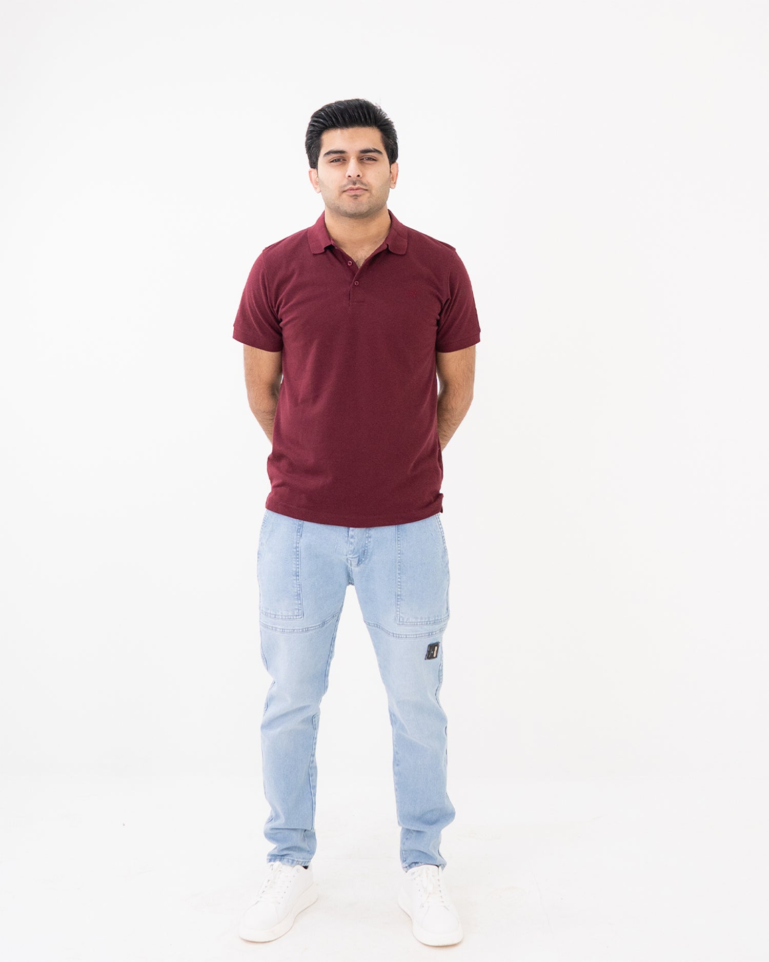 Maroon Knit Polo