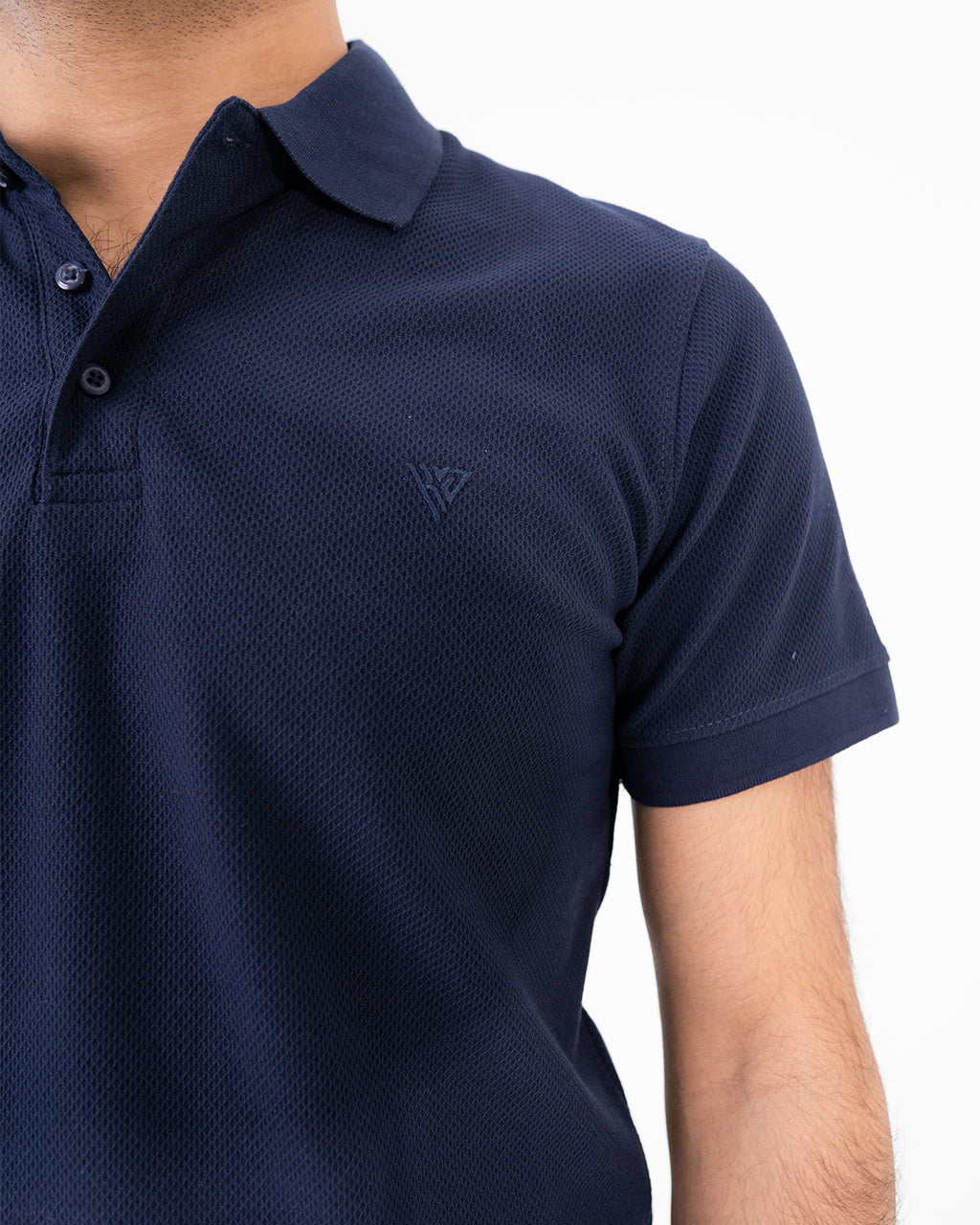 Navy Blue Knit Polo