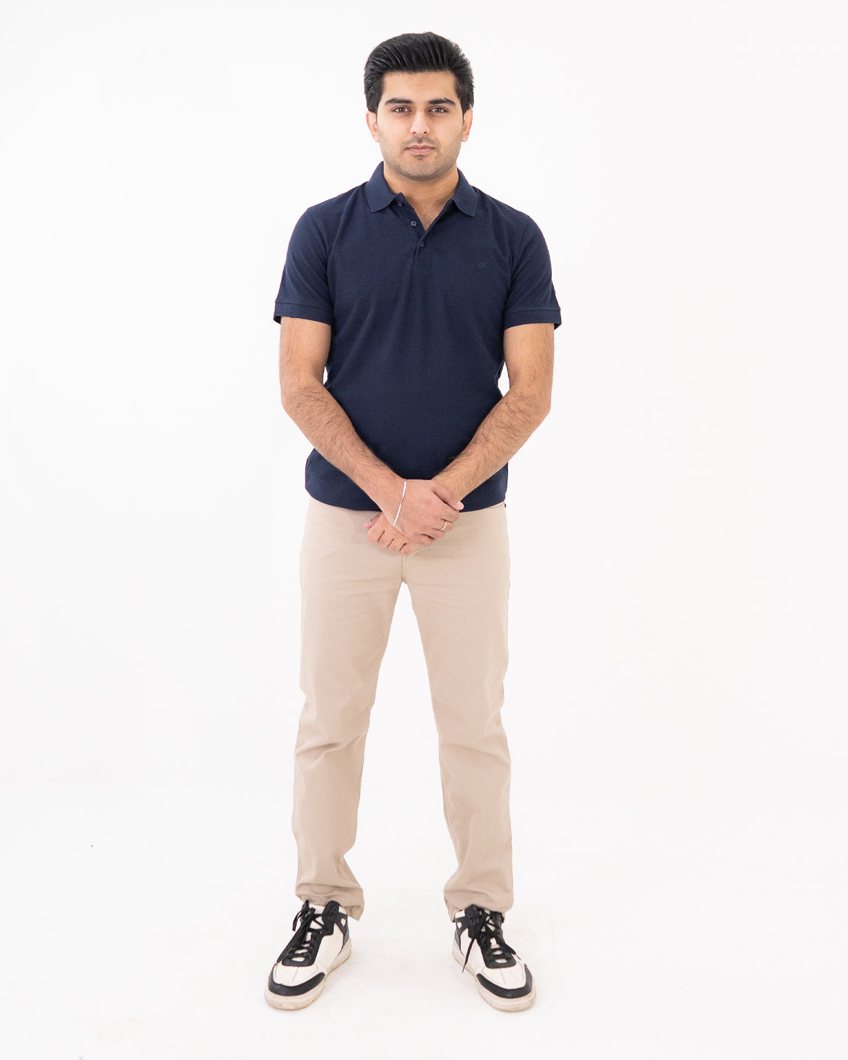 Navy Blue Knit Polo
