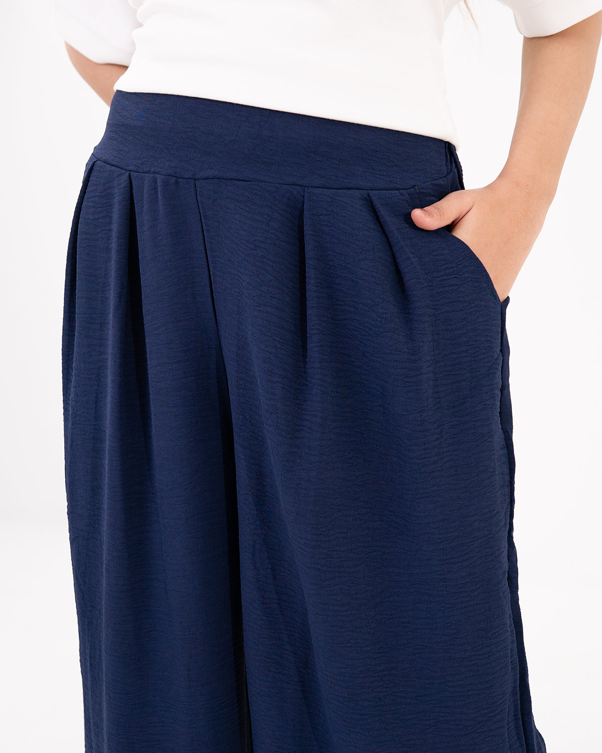 Blue Wide Leg Trouser